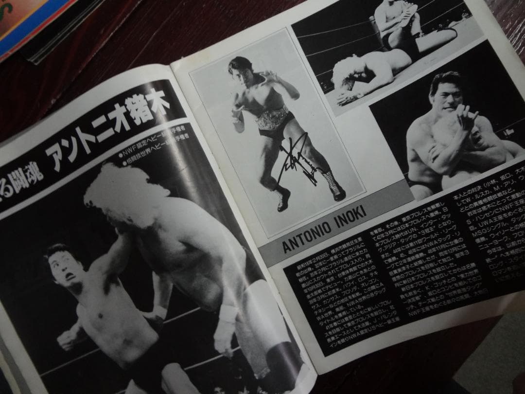 新日本プロレス 81WWFビッグ・ファイト・シリーズパンフ●サイン入り