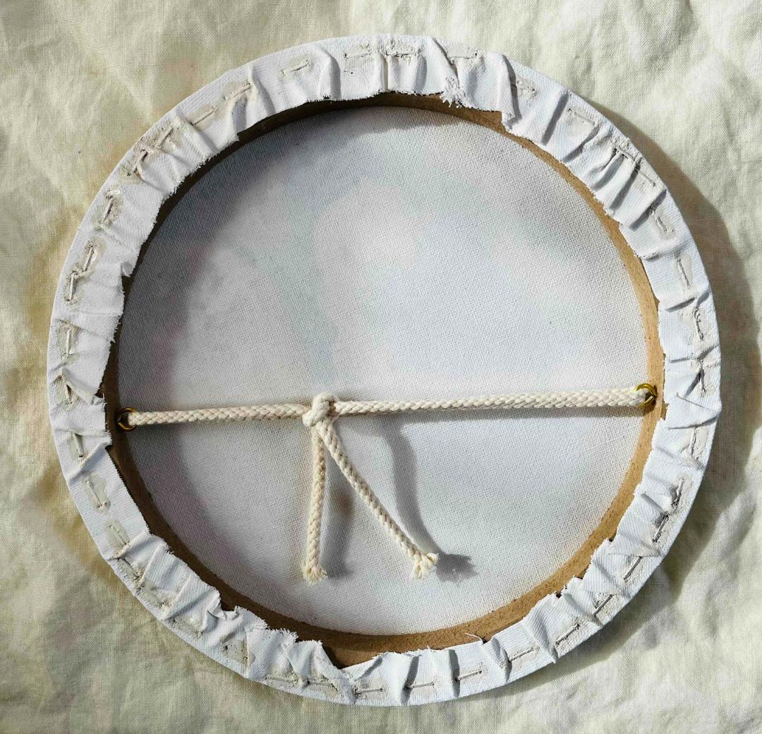 絵画 『 Aphrodite』空　油彩・原画・丸形アートパネル 直径25cm