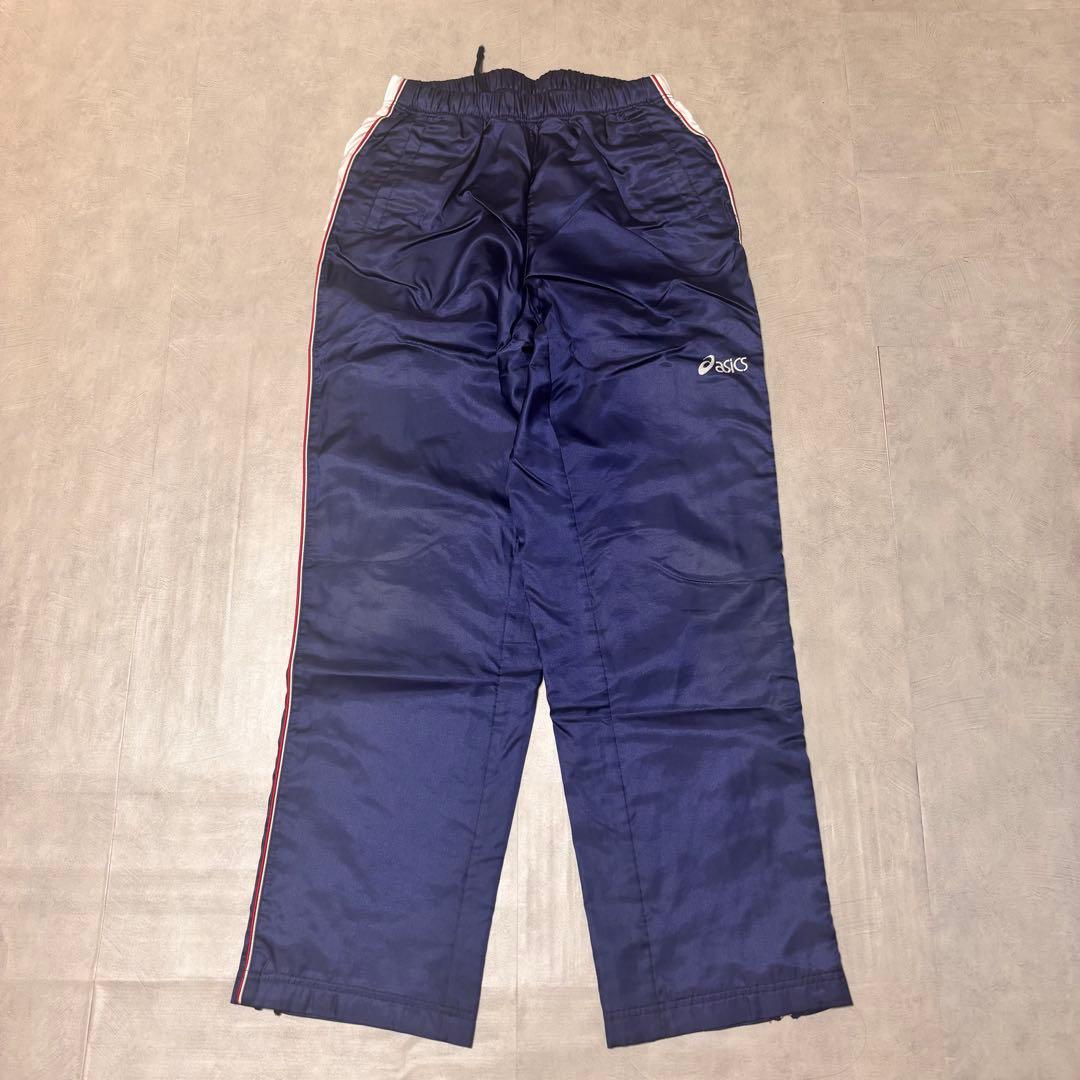 【美品】asics ウインドブレーカー セット 大きめ ネイビー スポーツ 陸上