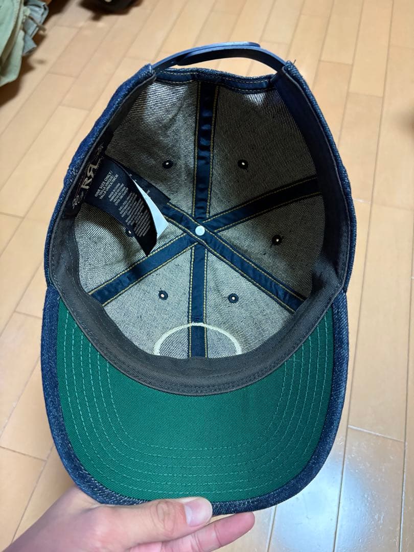 Ralph Lauren RRL デニムキャップ エンブレム付き