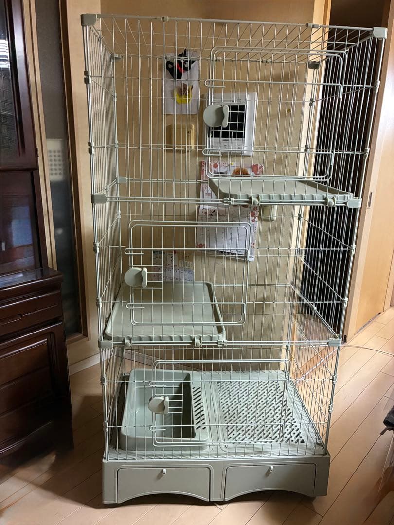 タンスのゲン キャットケージ 3段