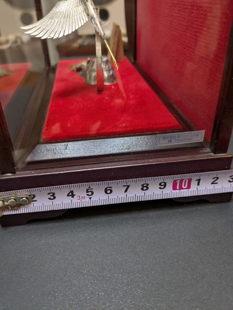 G*郎様 武比古　純銀製（たぶん）　鶴3.5号　訳あり保管品　ガラスケース無し