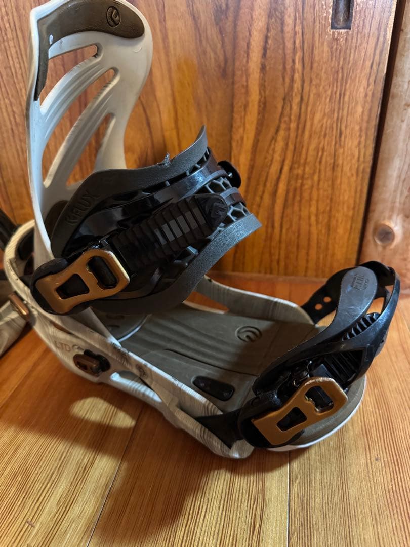 FLUX DS/LTD スノーボードビンディング ホワイト/ウッド メンズ M