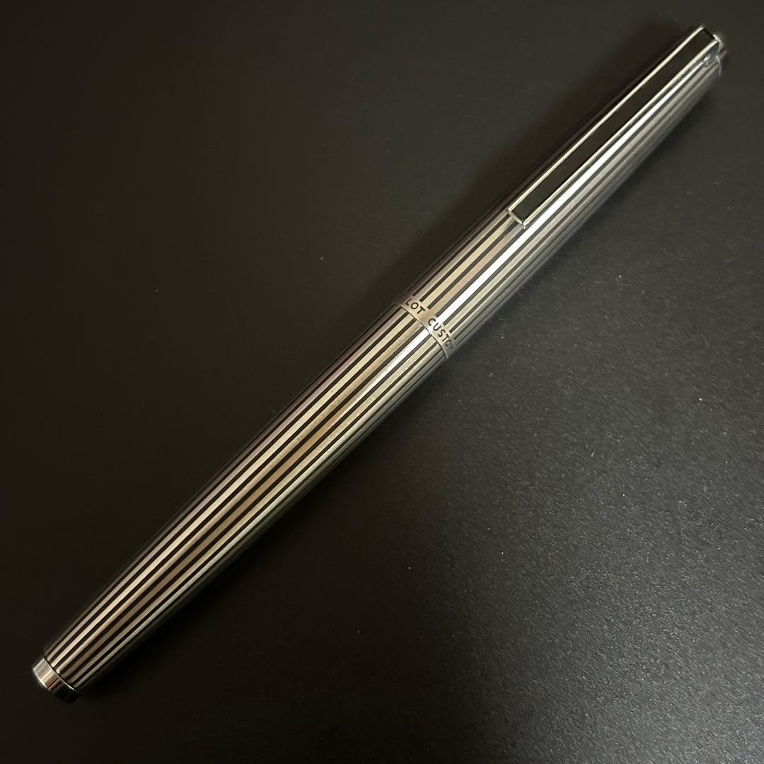 パイロット カスタム 万年筆 K-500SS 蝕刻ストライプ 18KWG F