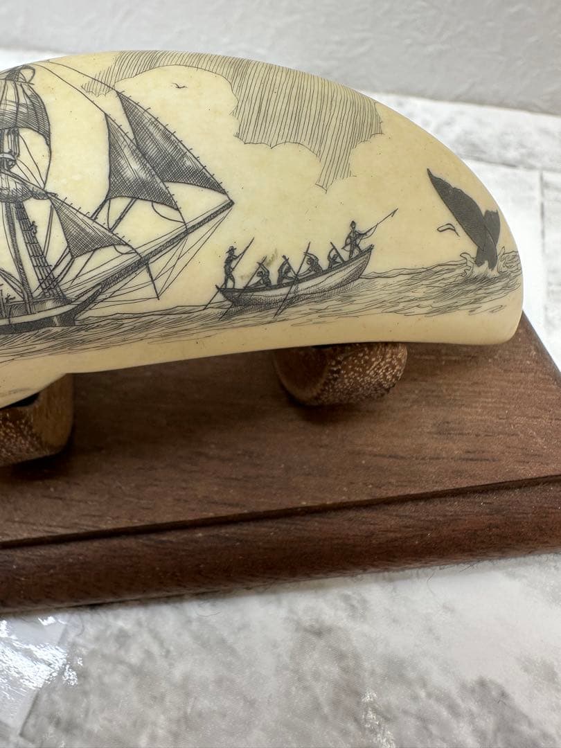 Doug Jine 船の彫刻 置物 84g