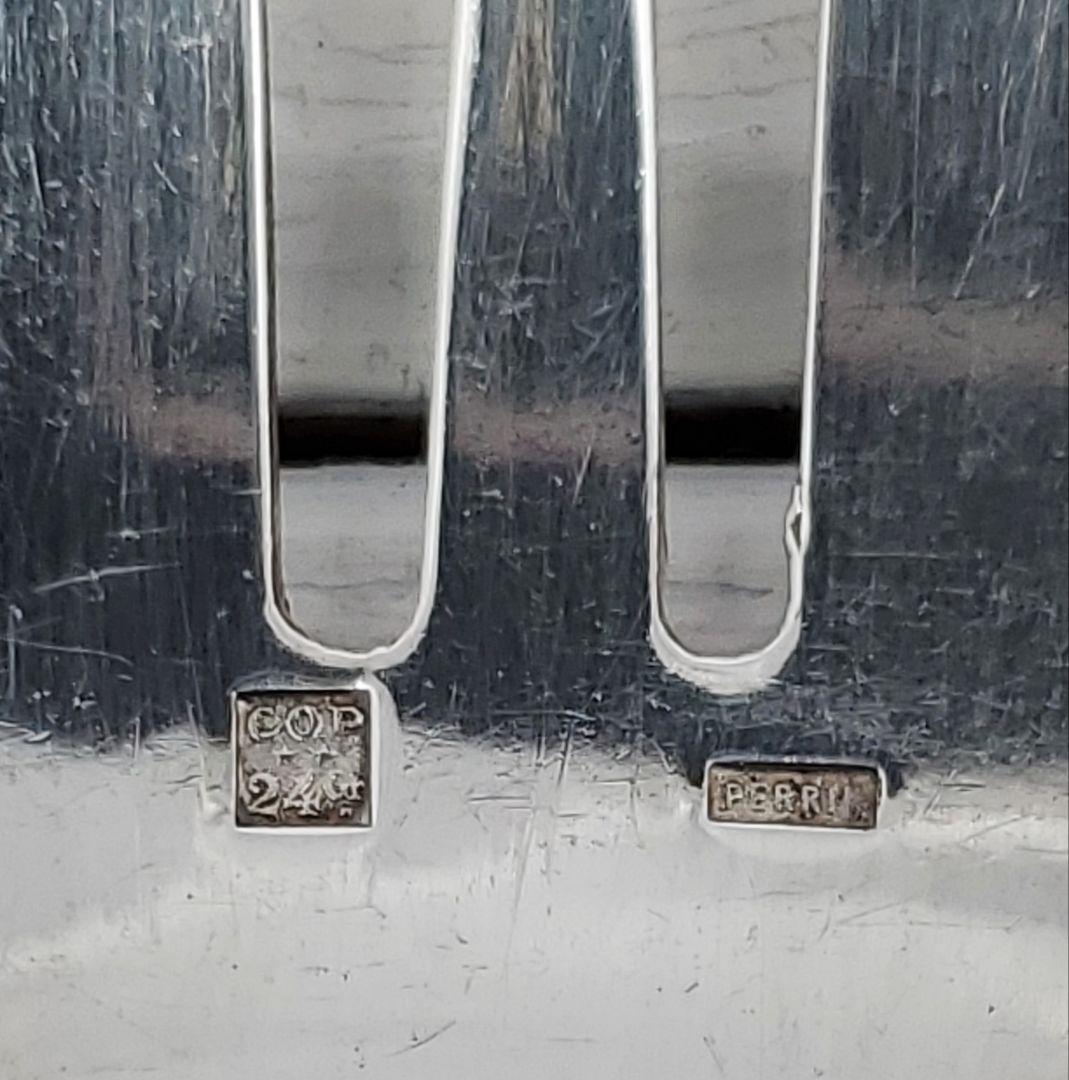 フランス　アンティーク　Perrin　シルバープレート　フォーク カトラリー