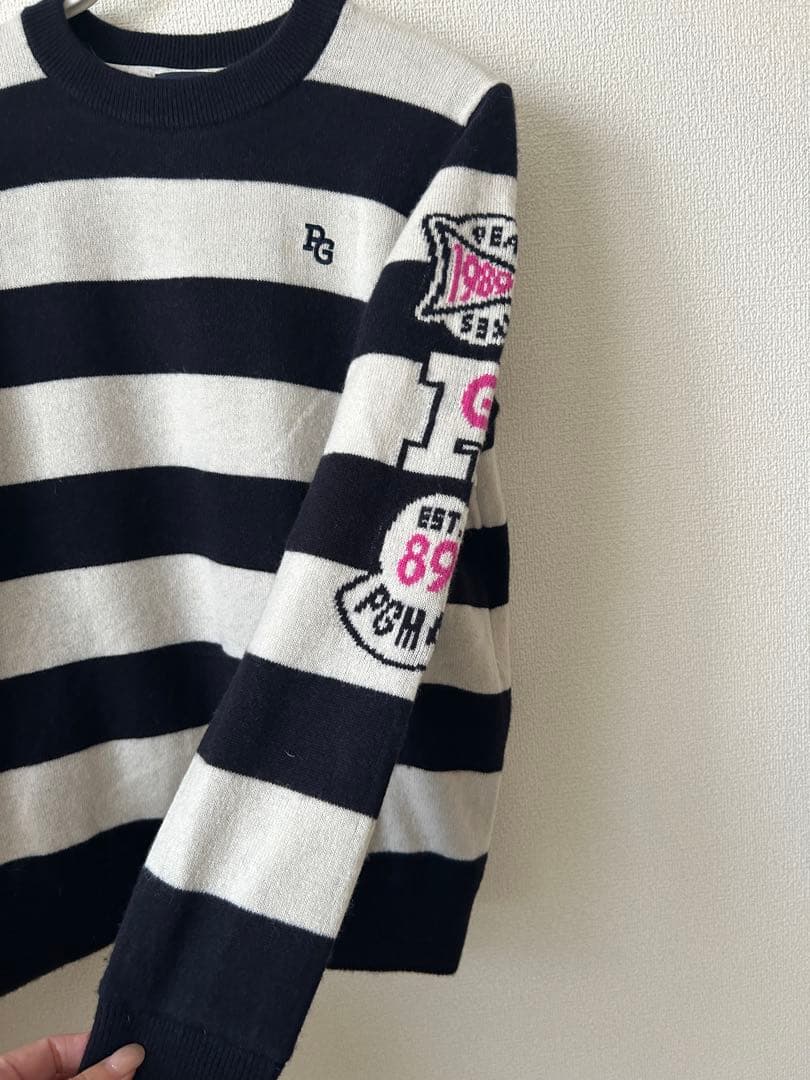 PEARLY GATES ストライプセーター