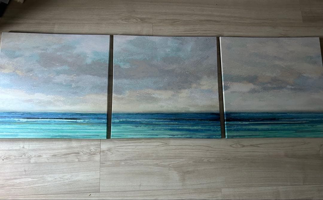 IKEA アートパネル 3点セット 海 PJATTERYD イケア