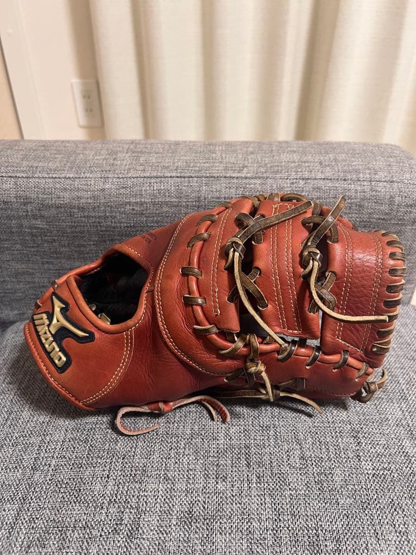Mizuno グローバルエリート 軟式グローブ ファーストミット 赤茶
