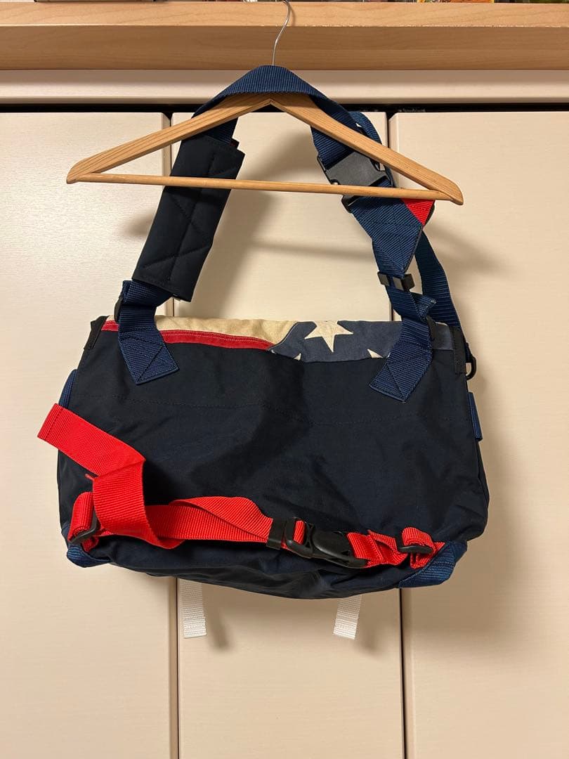 【一点物】BagJack メッセンジャーBag Flag/Navy