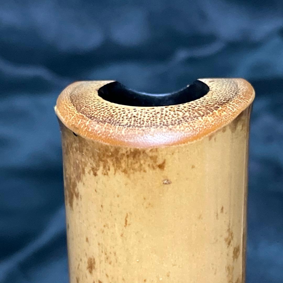 尺八 琴古流 在銘 竹治 1尺5寸管 中継ぎ 籐巻き銀三線 【音出し確認済み】