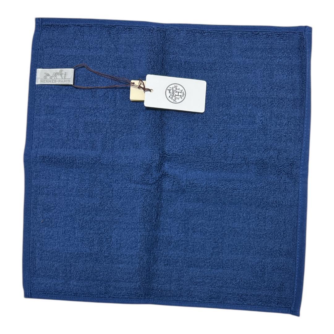 新品 エルメス HERMES カレ・タオル ステアーズ ハンドタオル ハンカチ