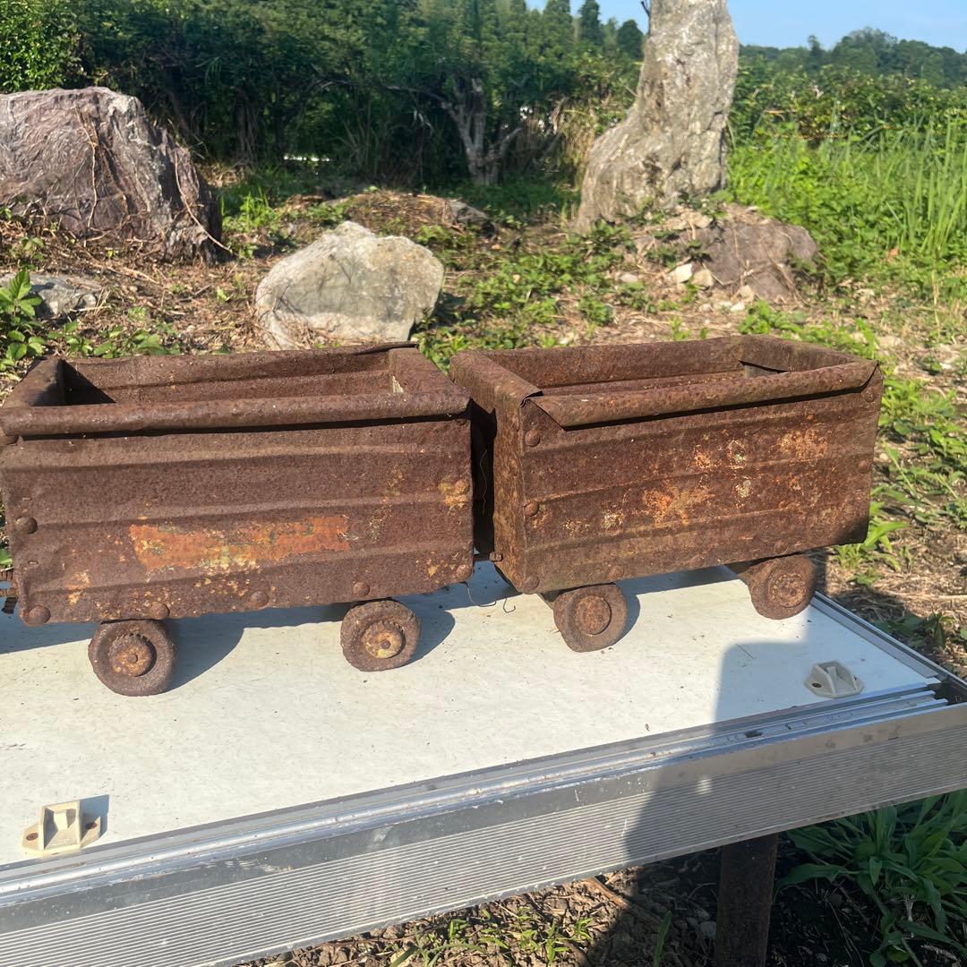 アンティーク　蒸気機関車　炭水車✖️2付　大