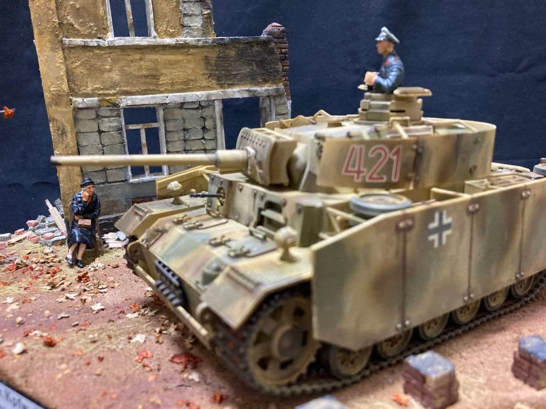 ドイツIII号戦車　ミリタリー　ジオラマ