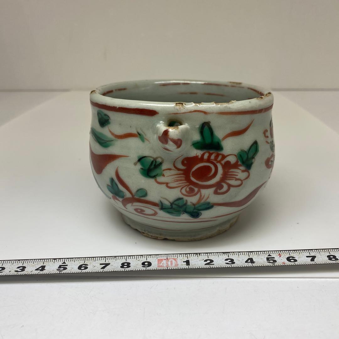 穎川　京焼　呉州赤絵片口　直径10cm タコオ　東N7-0901①