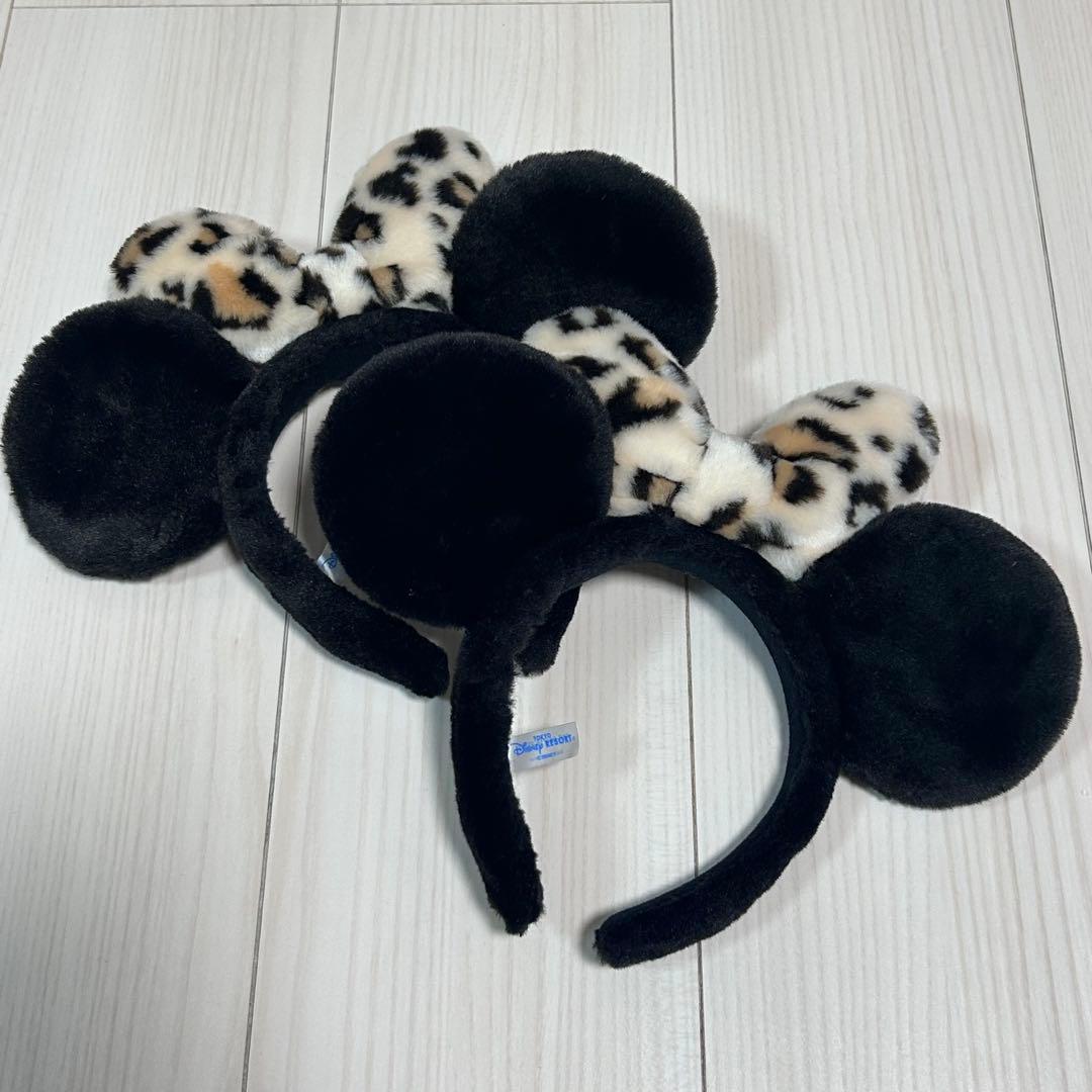 ディズニーミニーヒョウ柄カチューシャ