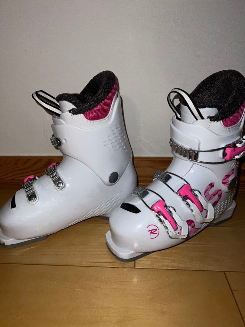 ★ロシニョール★子ども用★スキーブーツ★ホワイト/ピンク★21.5cm★