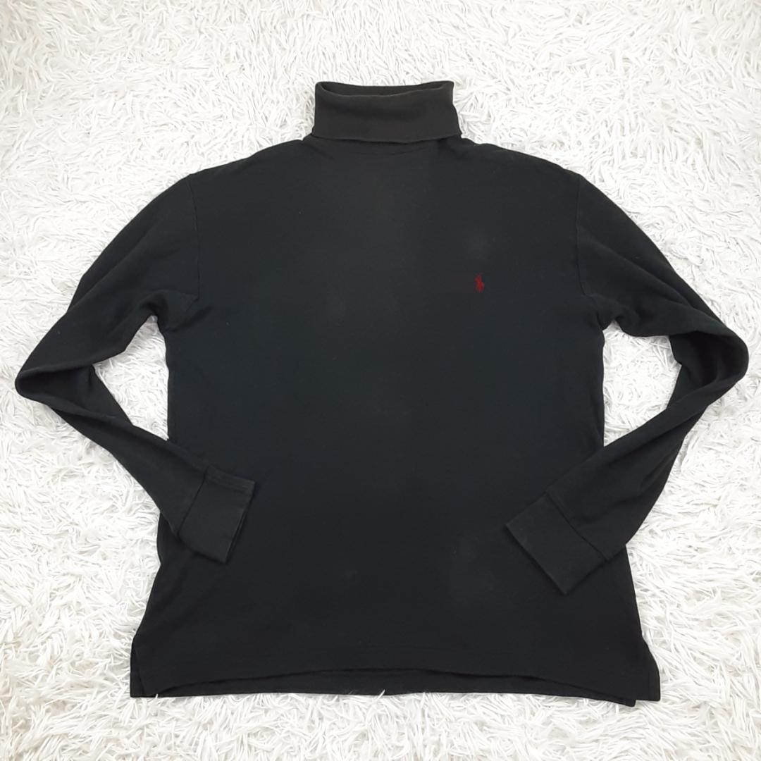 美品◎POLO GOLF コットンニット ゴルフウェア ハイネック ポニー刺繍