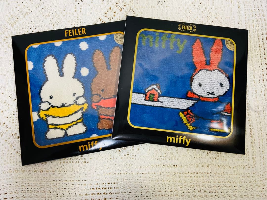 FEILER フェイラー✖️ミッフィータオルハンカチ2枚セット