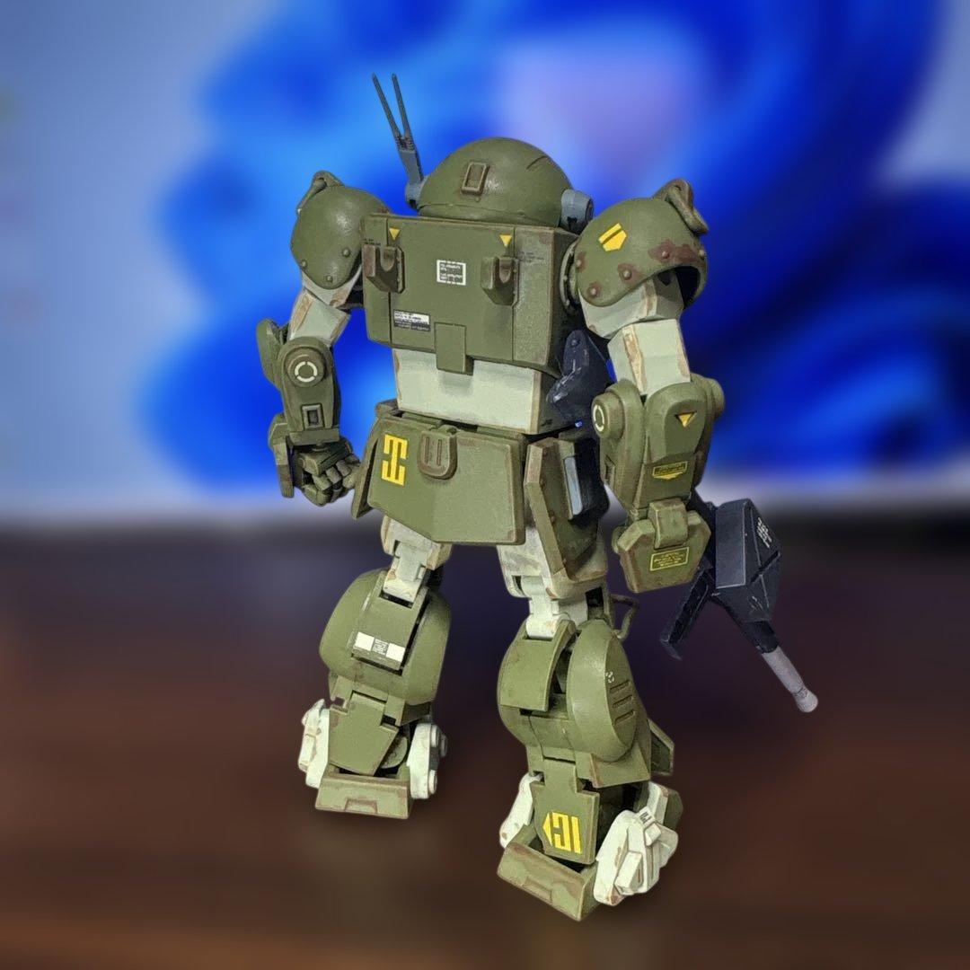 【完成品】HGスコープドッグ+拡張パーツセット1ボディ&キリコ+バーグラ太もも