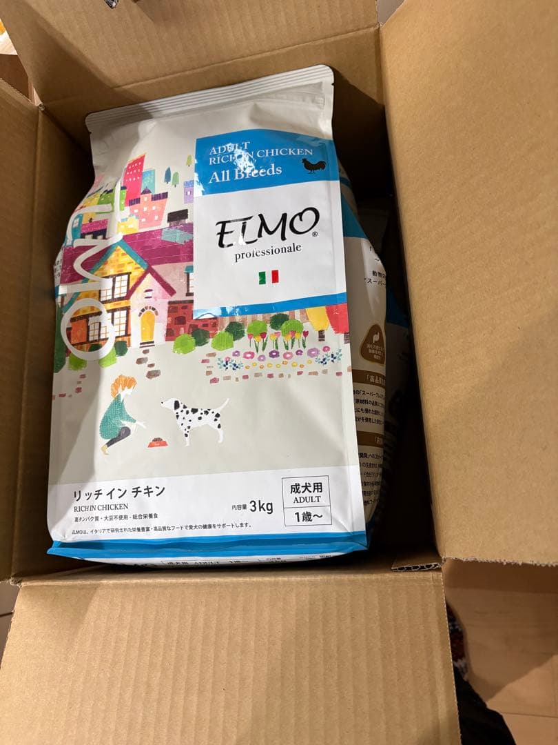 【お得！】9Kg ELMO ドッグフード リッチイン チキン 成犬用3Kg 3袋