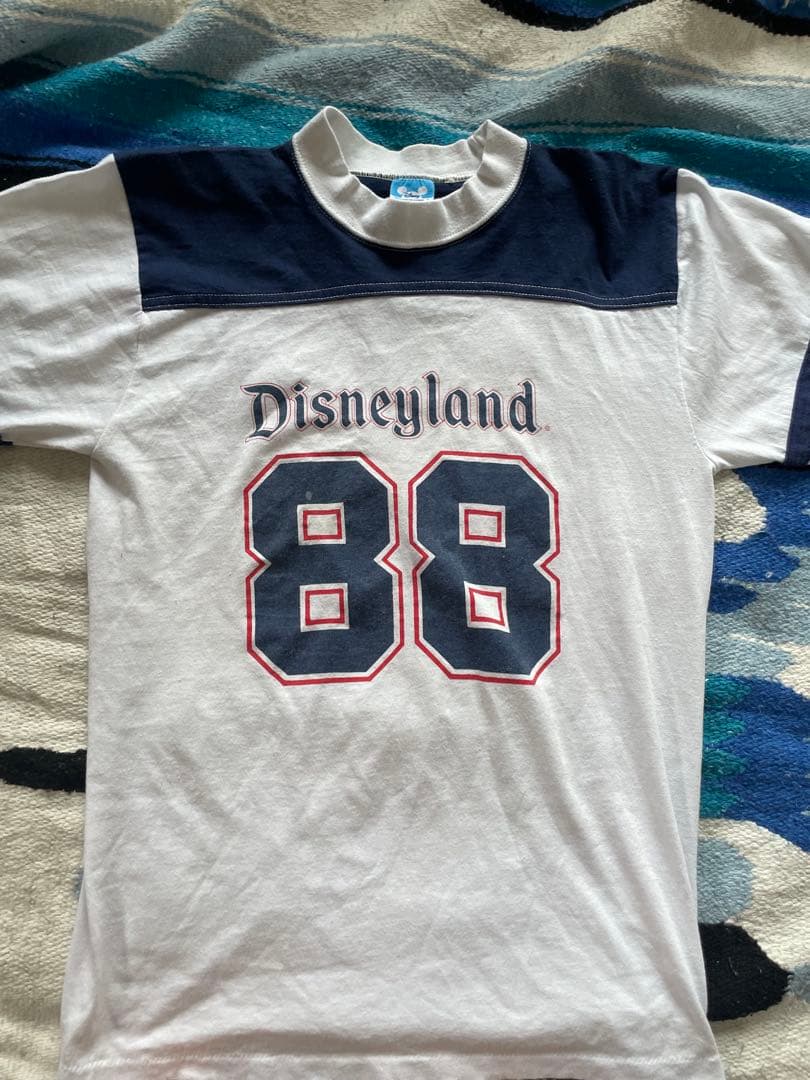 80s Disneyland フットボールTシャツ