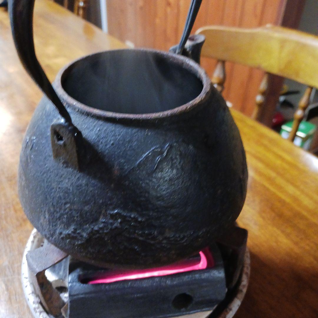 裏千家 風炉用 墨型電熱器 茶釜 釜環 敷板 風炉 セット