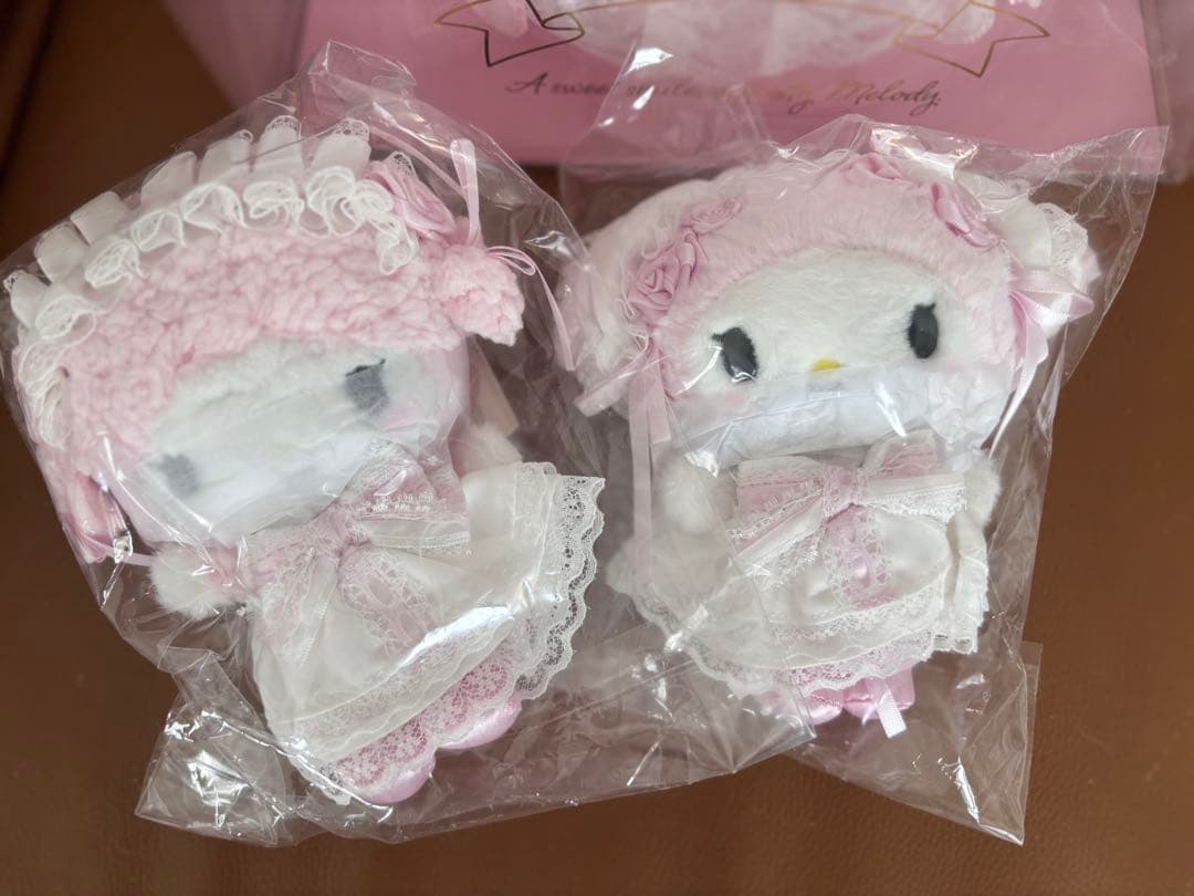 レディマイメロディ　ぬいぐるみ　ホワイトフリル　マスコット　マイメロ　ピアノ