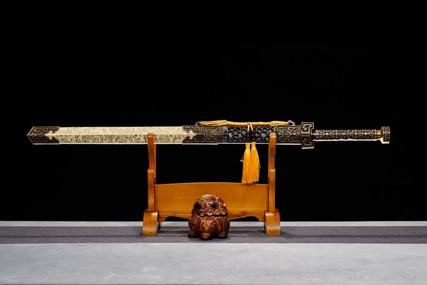 【うなされ漢の剣】古兵器 刀装具 日本刀　模造刀 居合刀 武士道 鑑賞用 美術刀