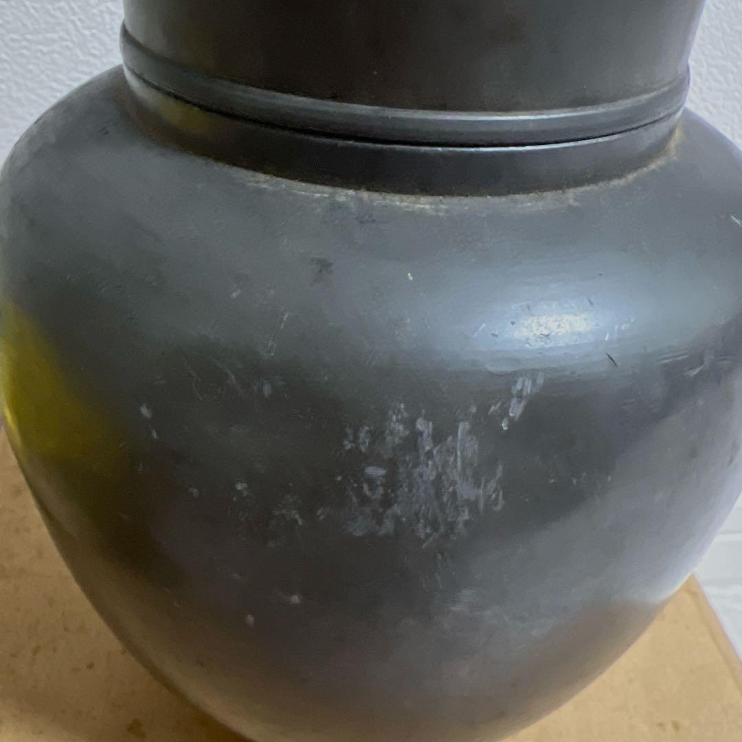 茶道具 古錫 在銘 大茶壺 茶心壷 茶入 骨董品