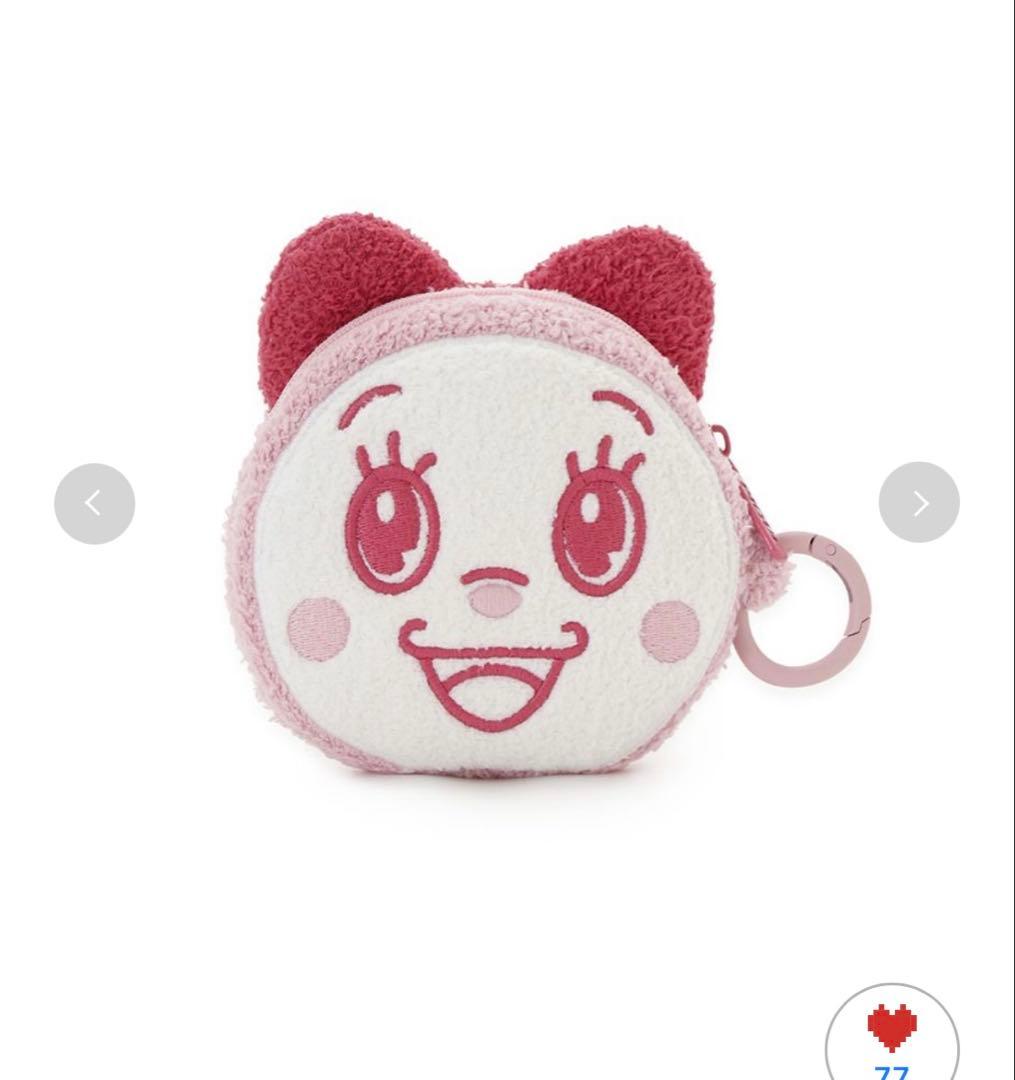 ジェラピケドラミちゃん　ベビモコフェイスポーチ&ヘアクリップ