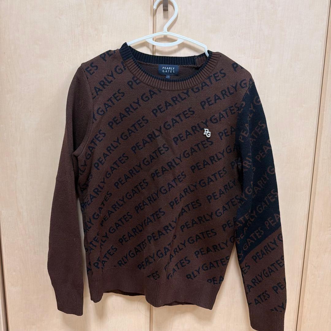 PEARLY GATES セーター サイズ1 ブラウン・ブラック
