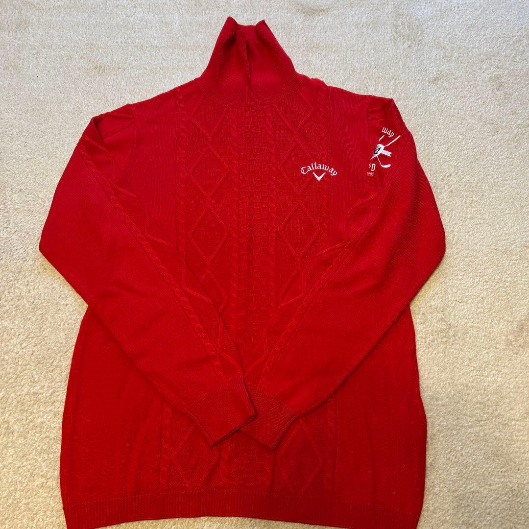 Callaway 赤 LL タートルネックセーター