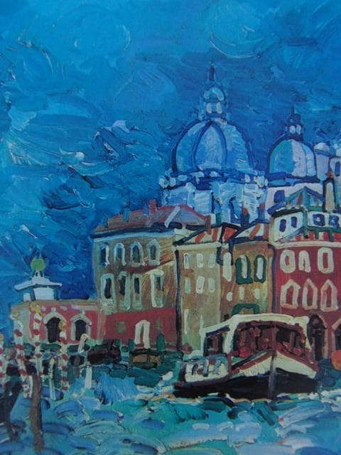 ポール・アイズピリ、【ヴェニス・大運河】、希少画集画、状態良好、フランス巨匠