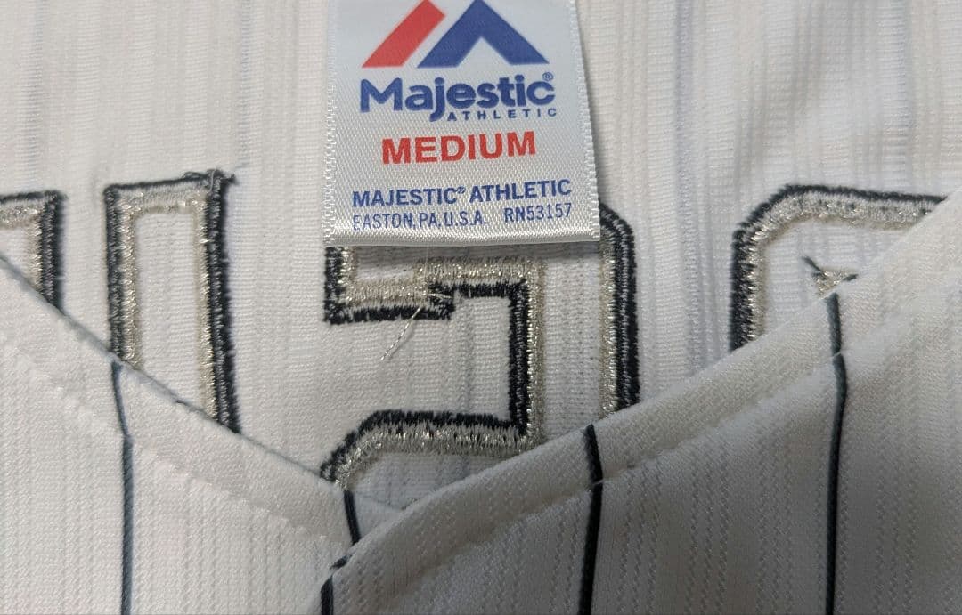 千葉ロッテマリーンズ　吉井理人　レプリカユニホーム　Mサイズ　刺繍仕様　ホーム用