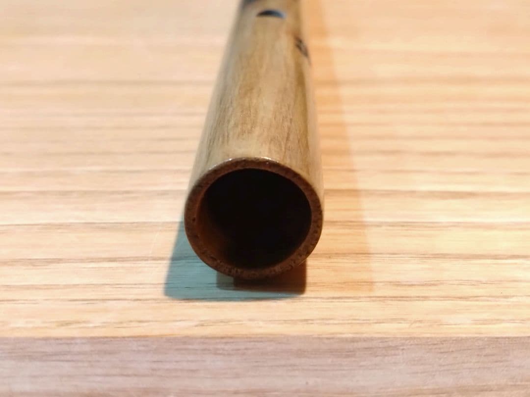 【ハンドメイド品】黒柿　笛　横笛　和楽器　6本調子　ドレミ調　一点物　未使用品②