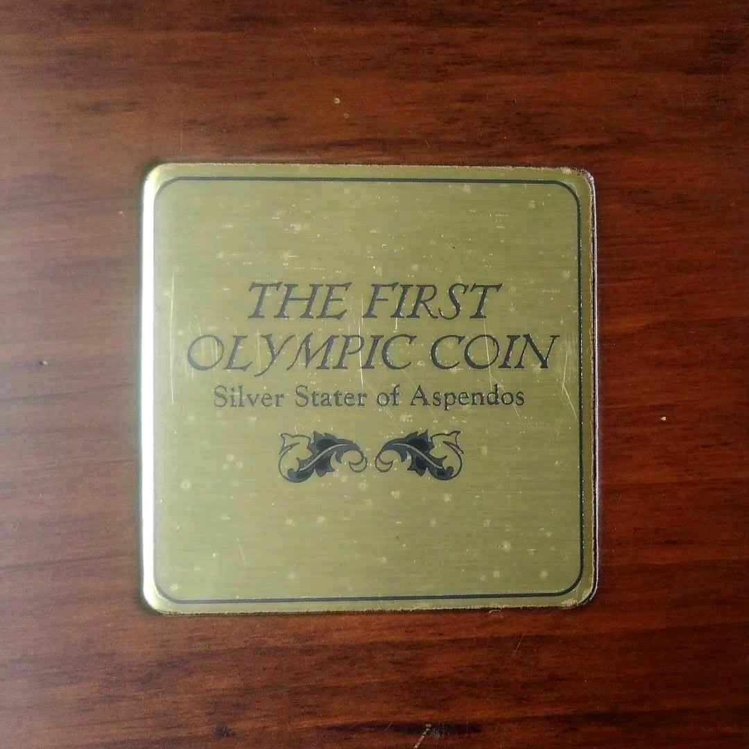 本物保証　初めてのオリンピック銀貨　フランクリンミント　　骨董