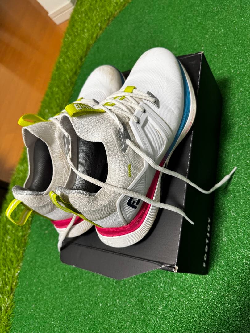 [フットジョイ]ハイパーフレックスカーボン LACED メンズ ホワイト／ブルー