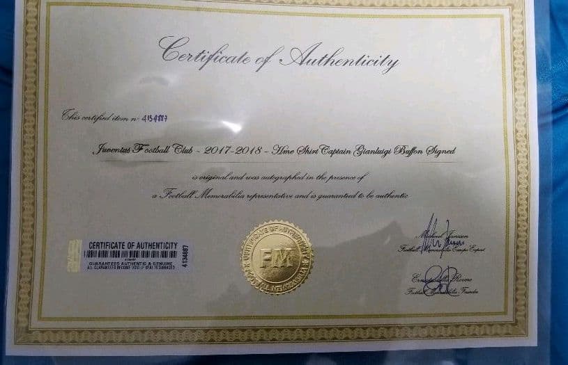 ブッフォン　ジャンルイジ・ブッフォン　ジャンルイジブッフォン　直筆サイン　サイン