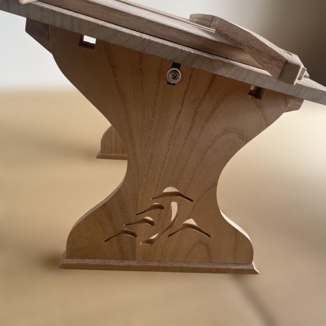 箏　三味線　尺八　本桐製 すかし見台和楽器演奏用譜面台　座奏用