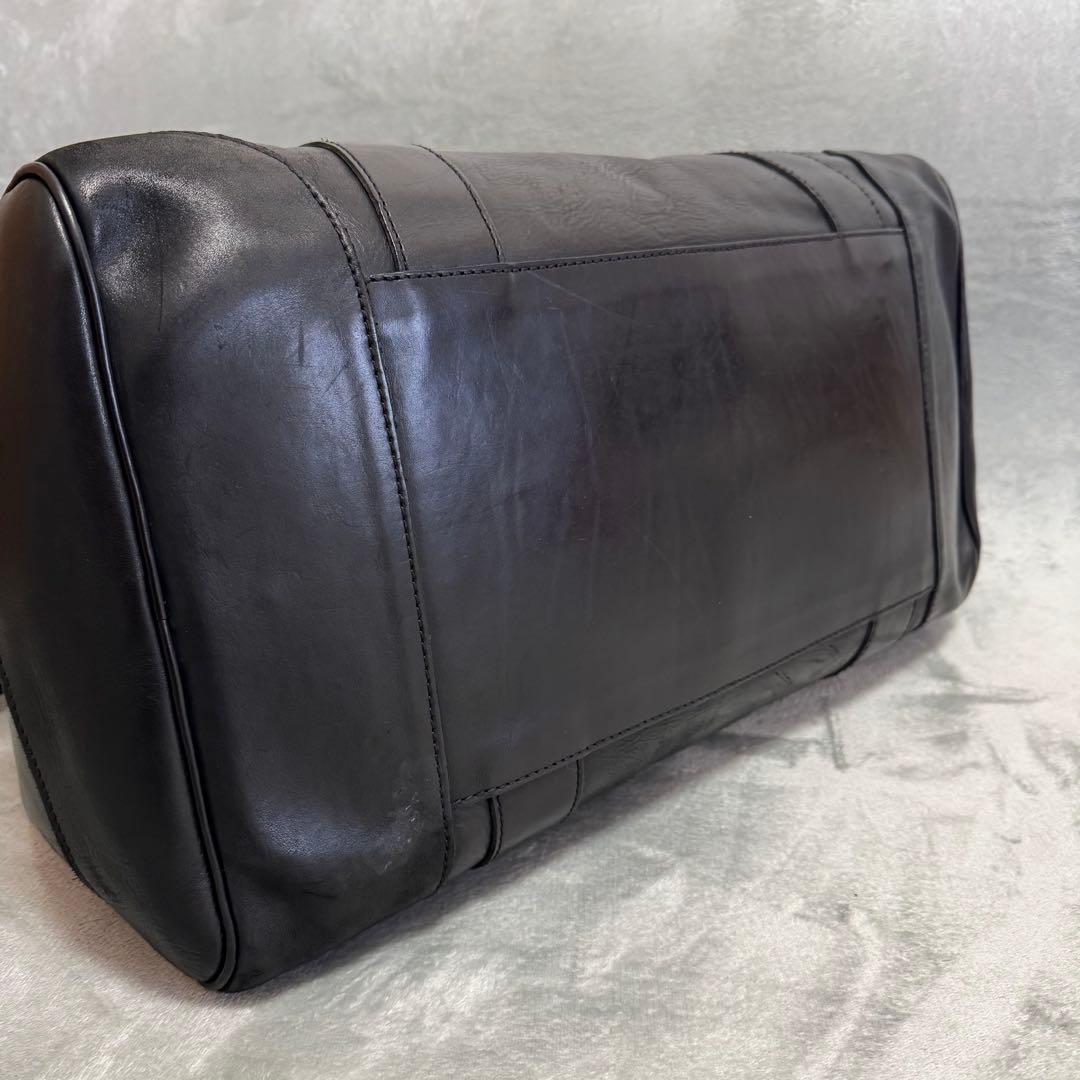 90s Polo Ralph Lauren レザー ダッフルバッグ ブラック