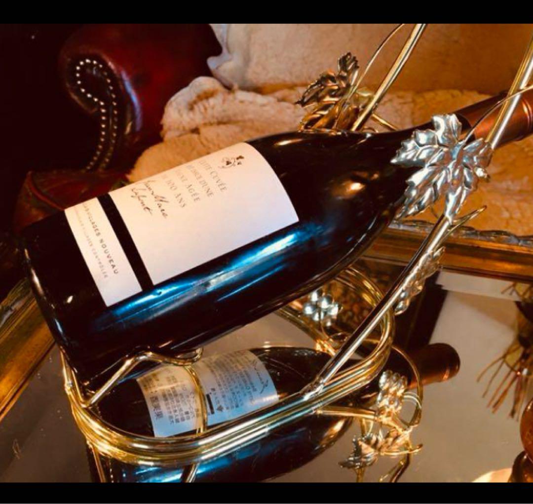 湯布院アンティーク レトロヴィンテージ ワイン/グラスホルダー ゴールド 葡萄柄