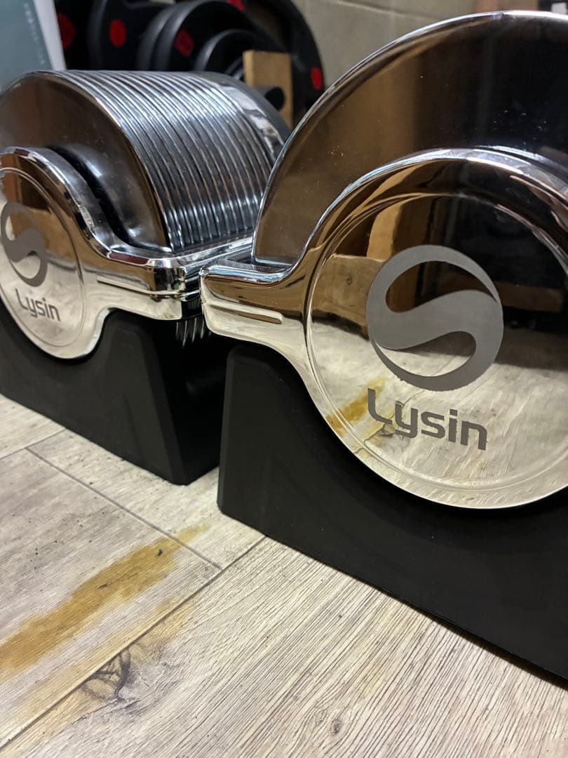 ①ライシン　メタルダンベル 32kg 可変式ダンベル 2個セット フレックスベル