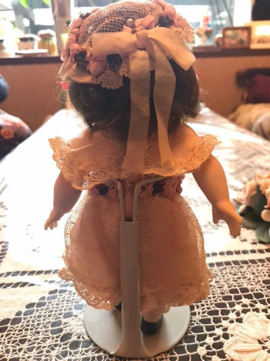 ハンドメイド ビスクドール➊ ドールスタンド付き