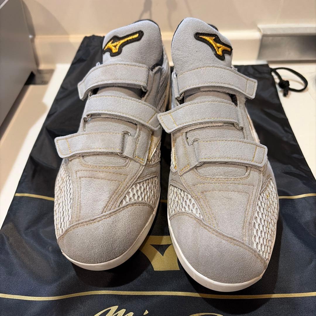 Mizuno スパイクシューズ グレー ベルクロ