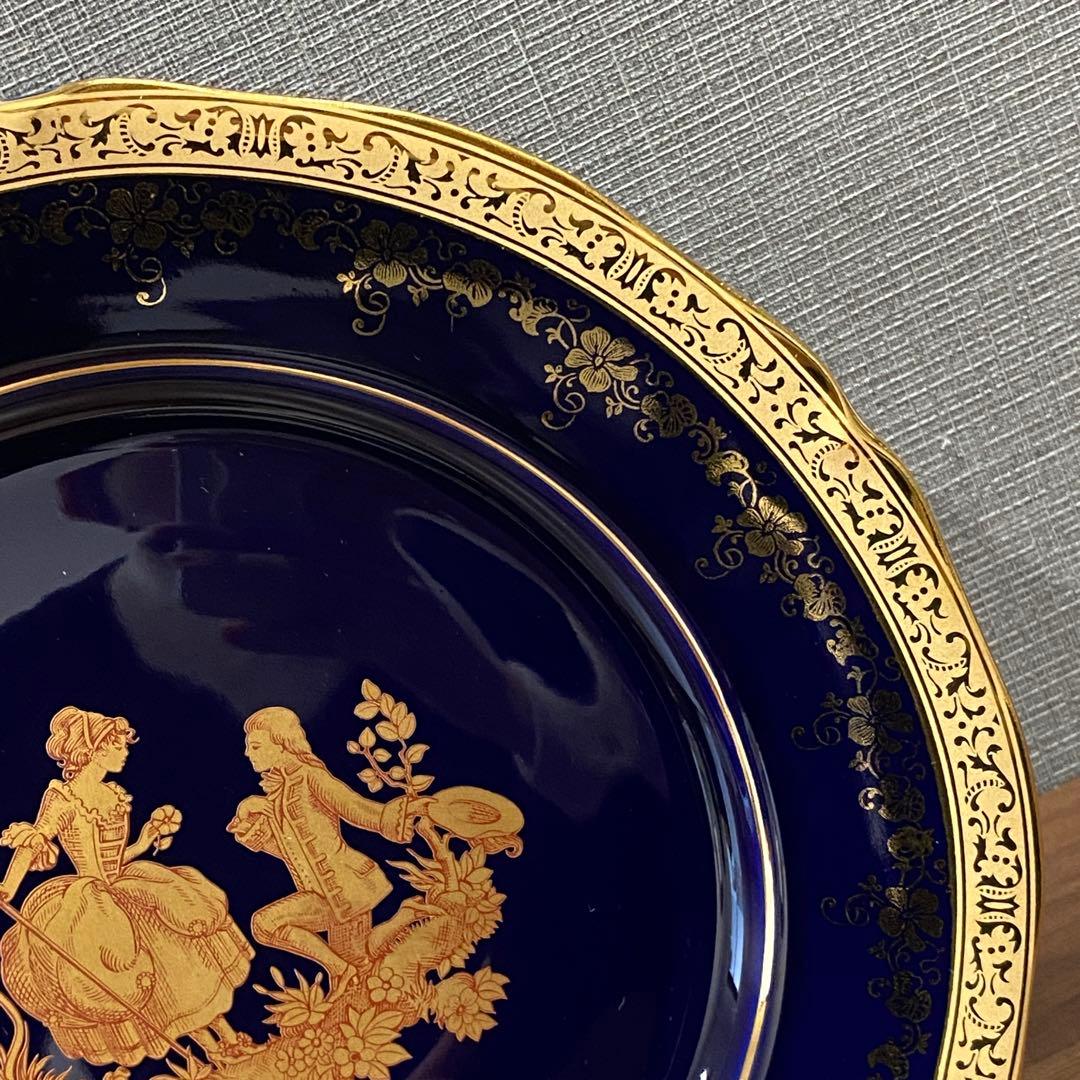 【LimogesCastel France】リモージュ　プレート22K金彩飾り皿