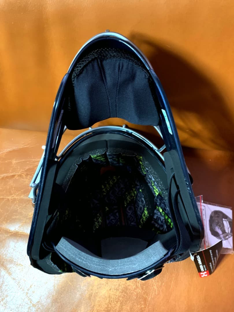 新品2026年★アメリカ限定発売☆アンダーアーマー☆キャッチャーヘルメット☆紺