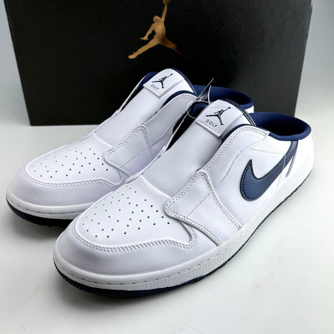 26.5cm ナイキ エアジョーダン ミュール ホワイト/ミッドナイトネイビー