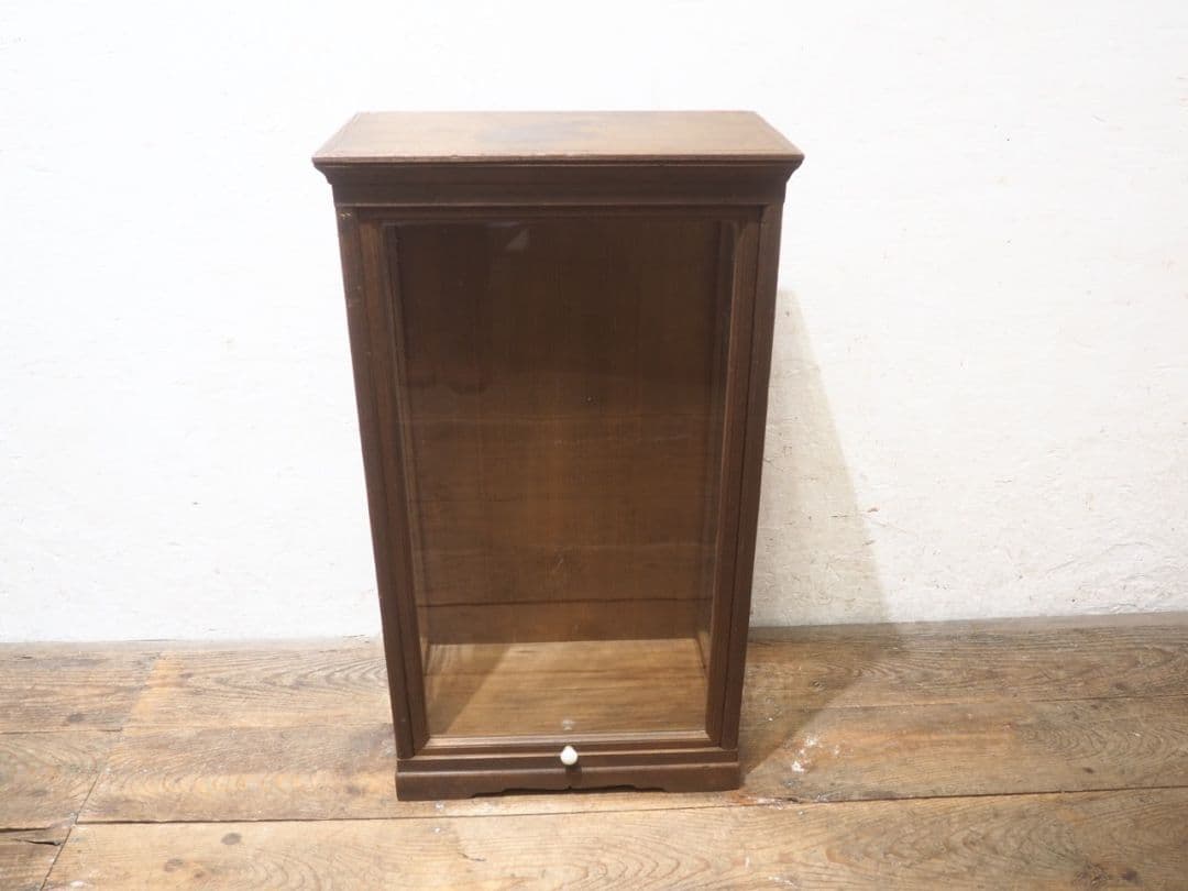 1316 ケンドン式　3面ガラスの飾り棚　展示棚　人形ケース　レトロ　骨董