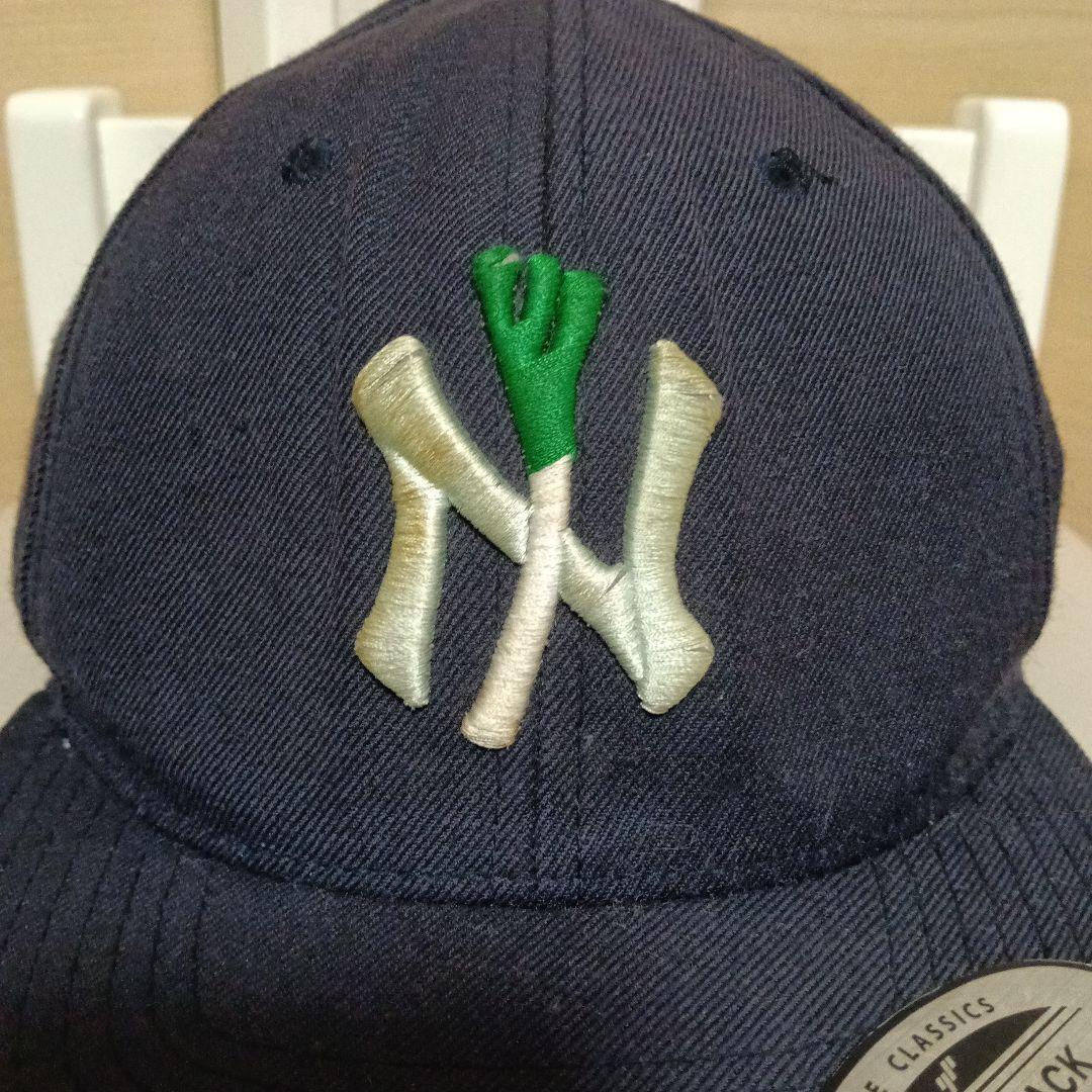 Negicco　刺繍ロゴ スナップバックキャップ　NegiCap ネイビー